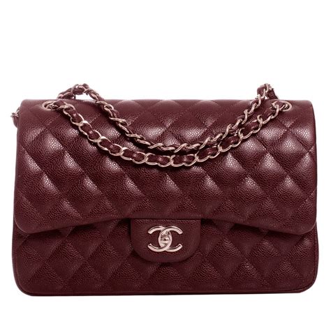 chanel 2.55 jumbo classic red flap caviar leather|Flap Bags .